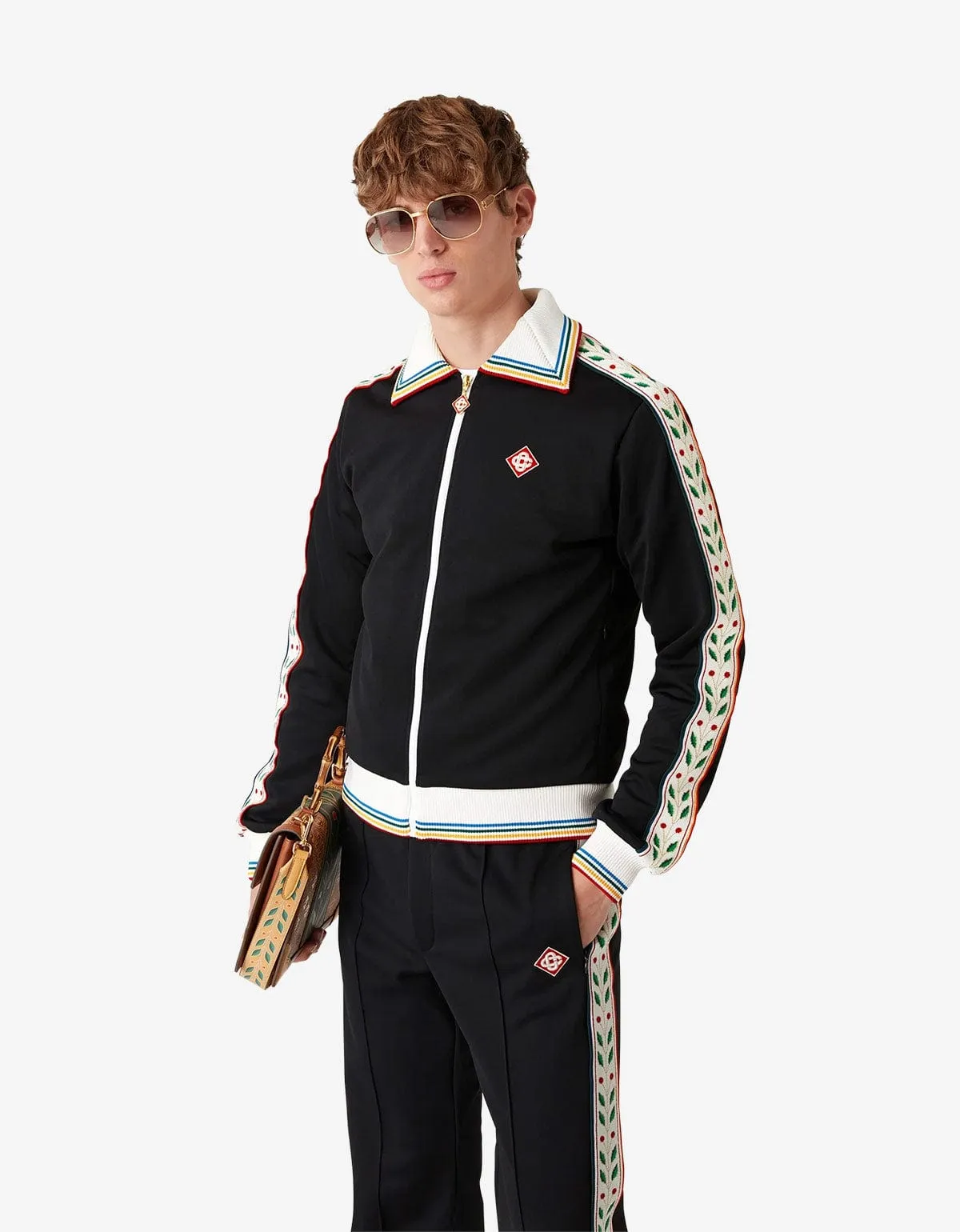 Casablanca Black Laurel Track Jacket sold by Zoo Fashions product image thumbnail 2