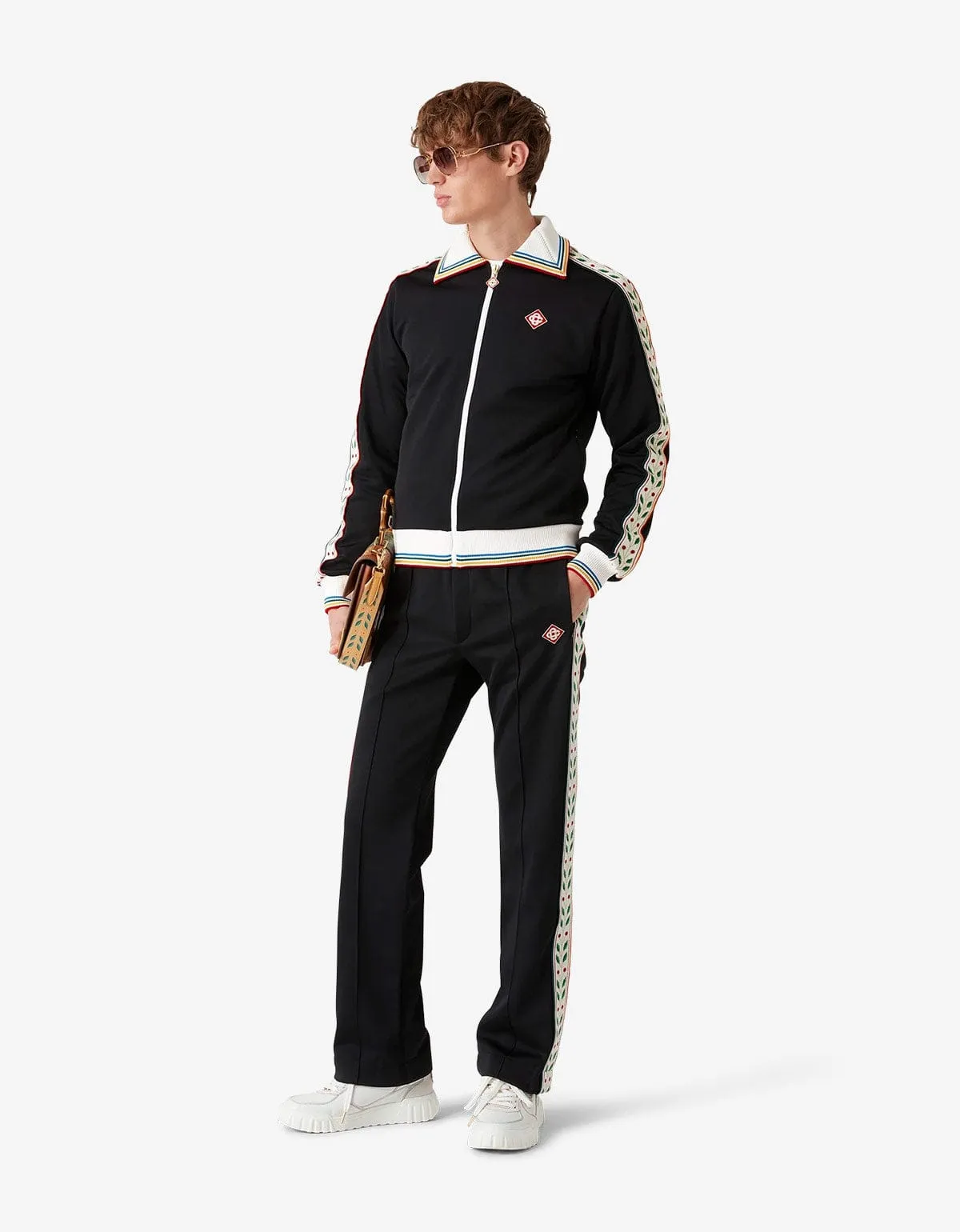 Casablanca Black Laurel Track Jacket sold by Zoo Fashions product image thumbnail 3