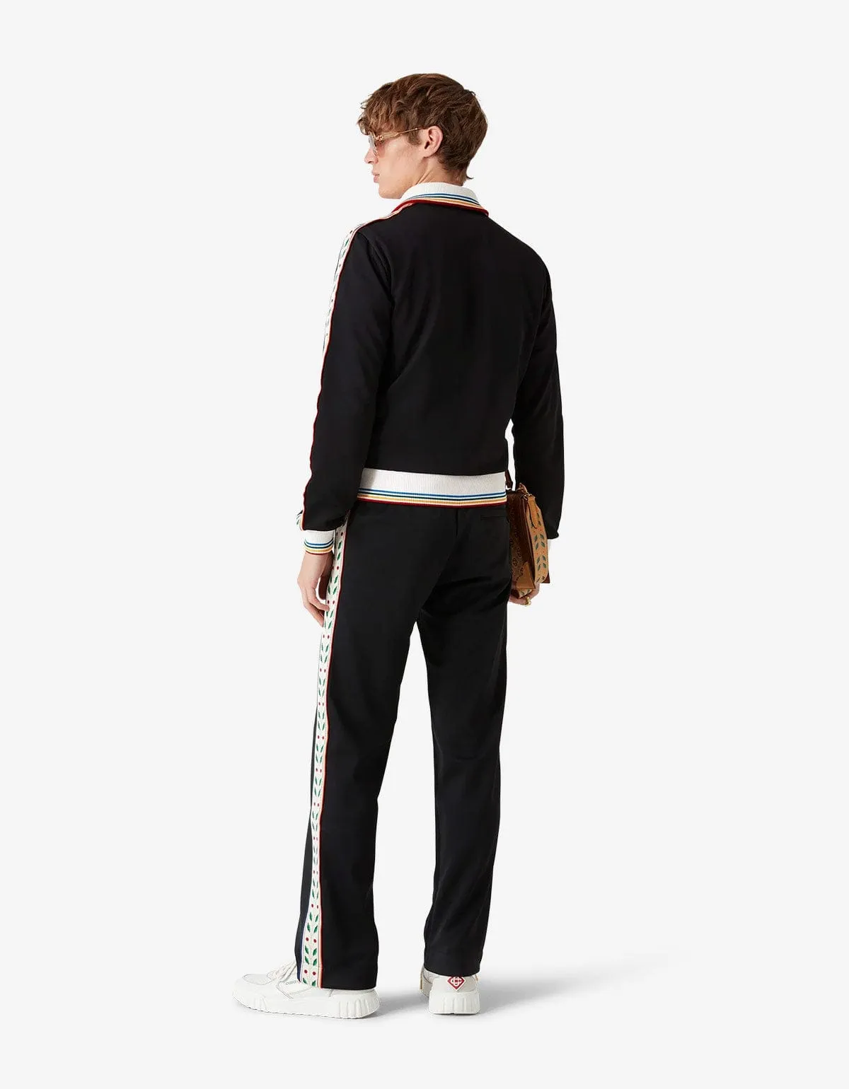 Casablanca Black Laurel Track Jacket sold by Zoo Fashions product image thumbnail 4