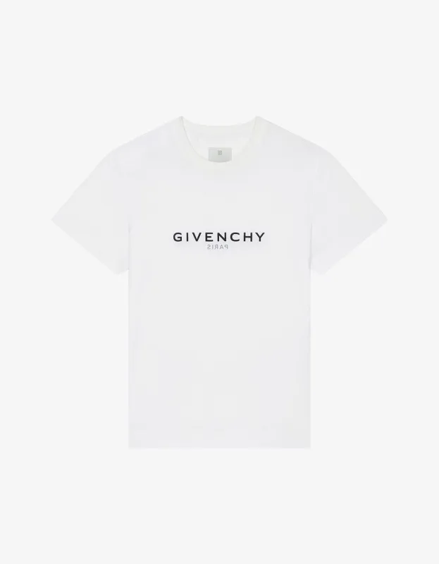 Givenchy White Reverse Logo Slim T-Shirt sold by Zoo Fashions