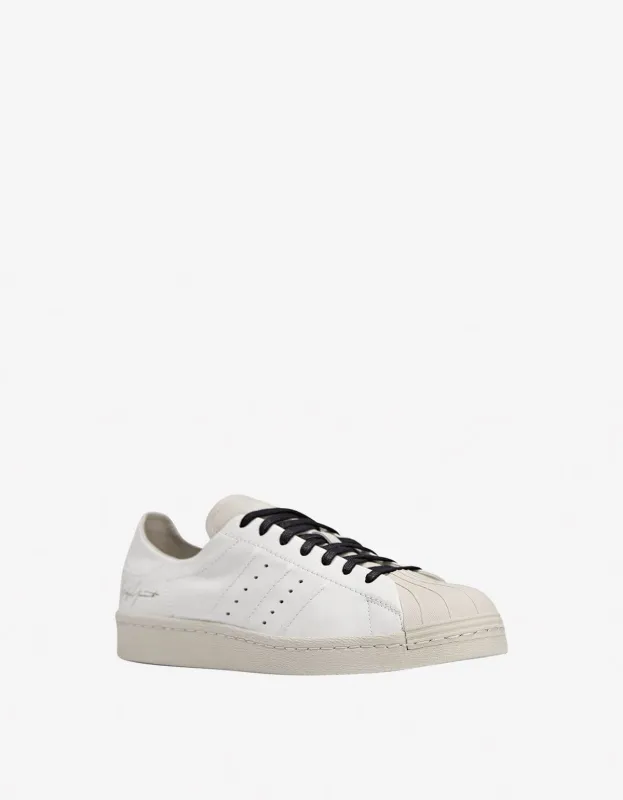 Y-3 White Superstar Trainers sold by Zoo Fashions