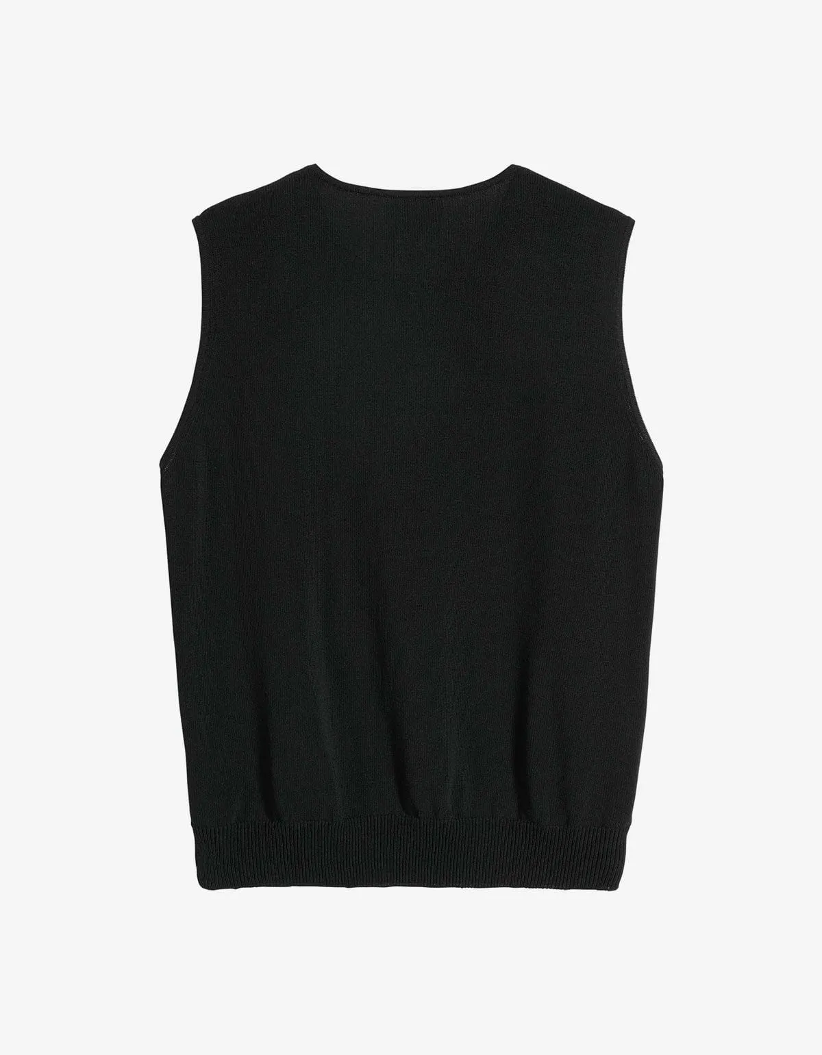 Y-3 Black Frayed Logo Knit Vest sold by Zoo Fashions product image thumbnail 3