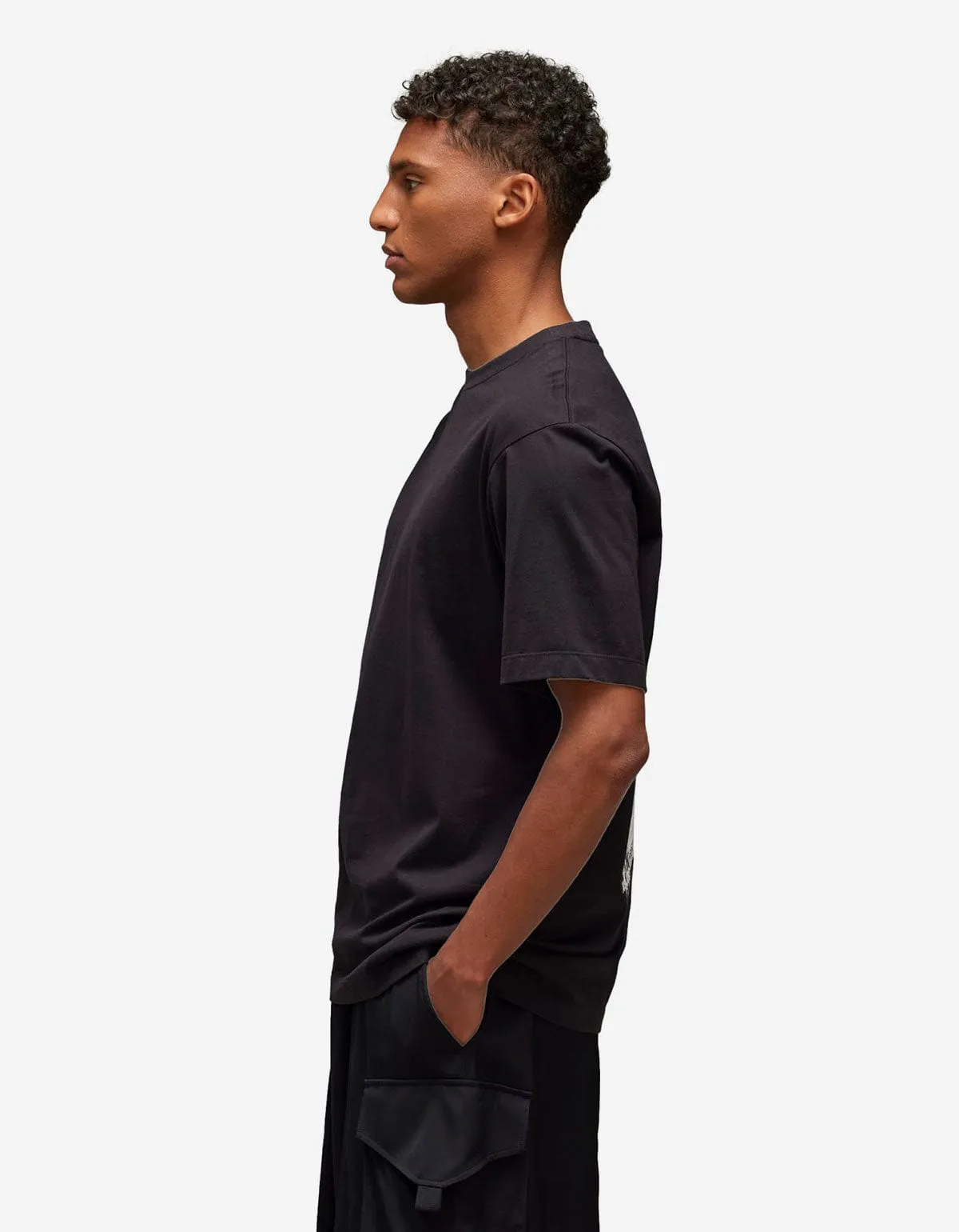 Y-3 Black Graphic Print T-Shirt sold by Zoo Fashions product image thumbnail 5