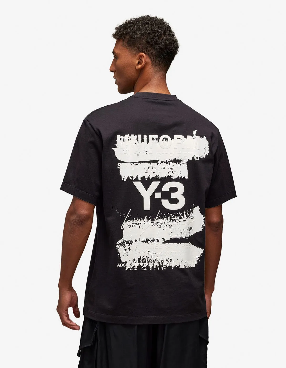 Y-3 Black Graphic Print T-Shirt sold by Zoo Fashions product image thumbnail 2