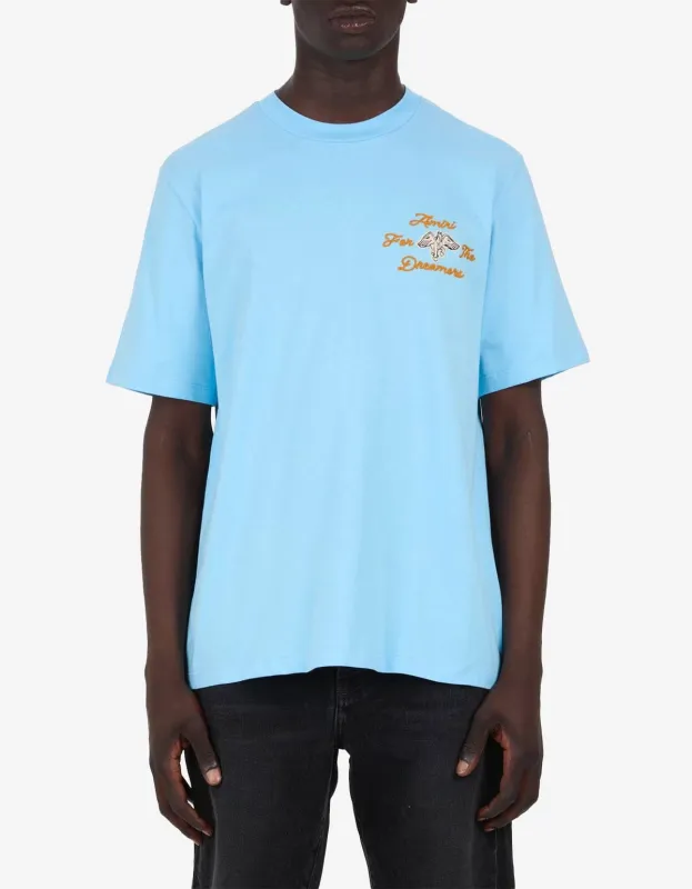 Amiri Blue Embroidered Dreamers T-Shirt sold by Zoo Fashions