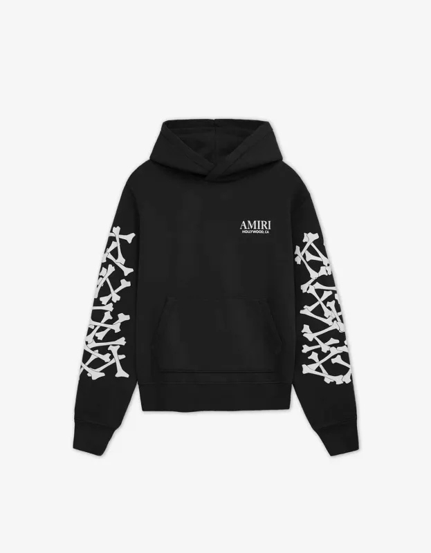Amiri Black Bones Stacked Hoodie sold by Zoo Fashions