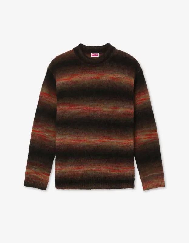 Kenzo Black Embroidered Stripes Sweater sold by Zoo Fashions