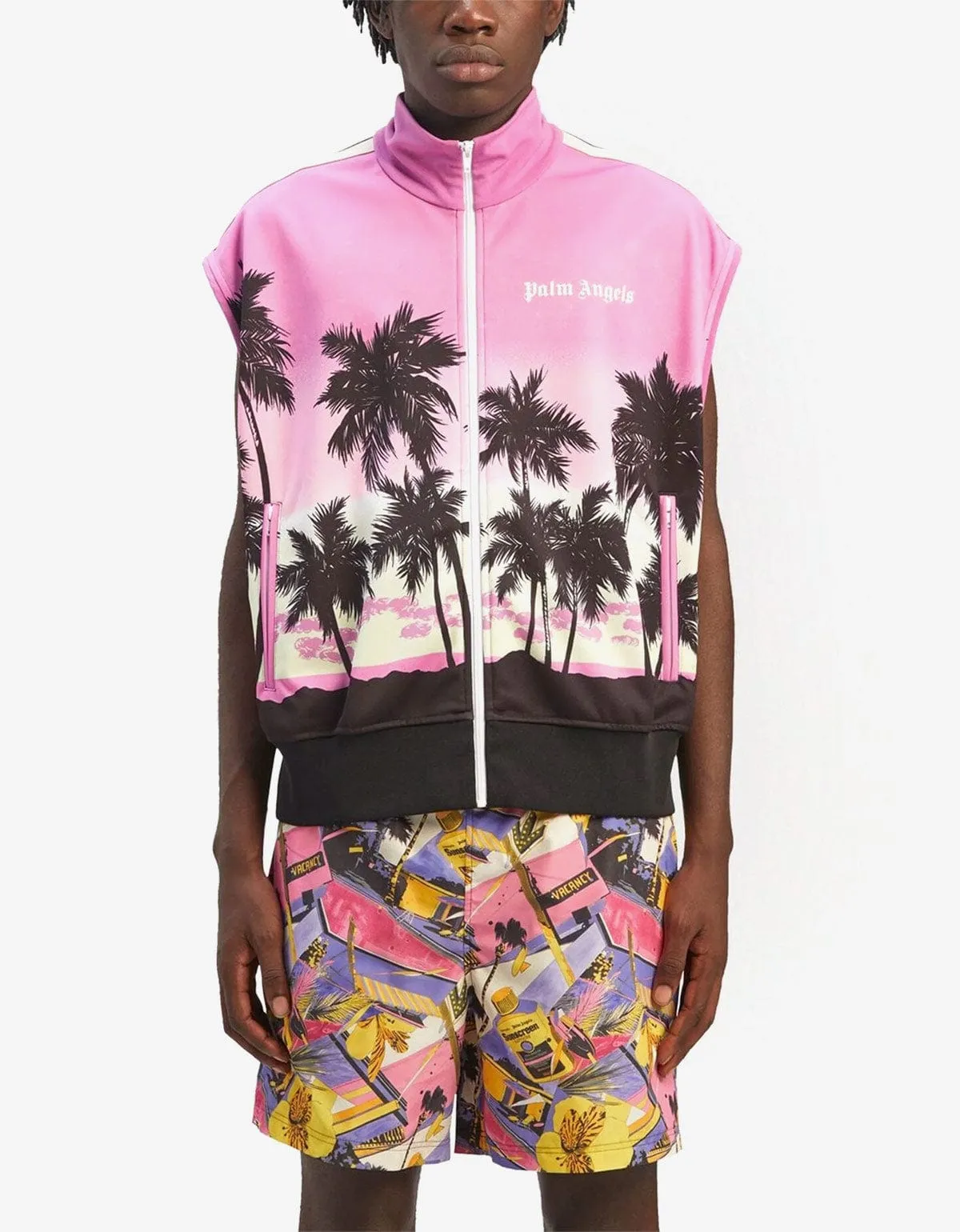 Palm Angels Pink Sunset Track Gilet sold by Zoo Fashions product image thumbnail 3