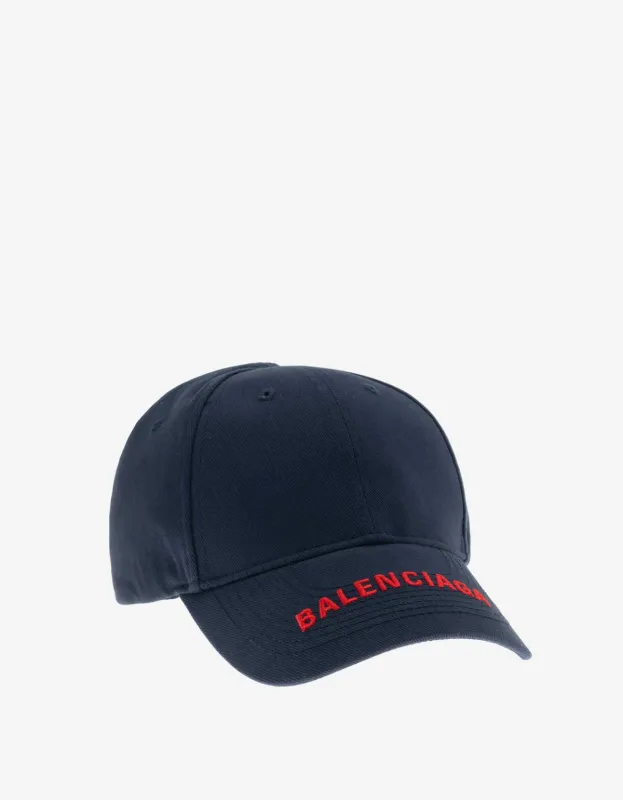 Balenciaga Blue Logo Visor Baseball Cap sold by Zoo Fashions