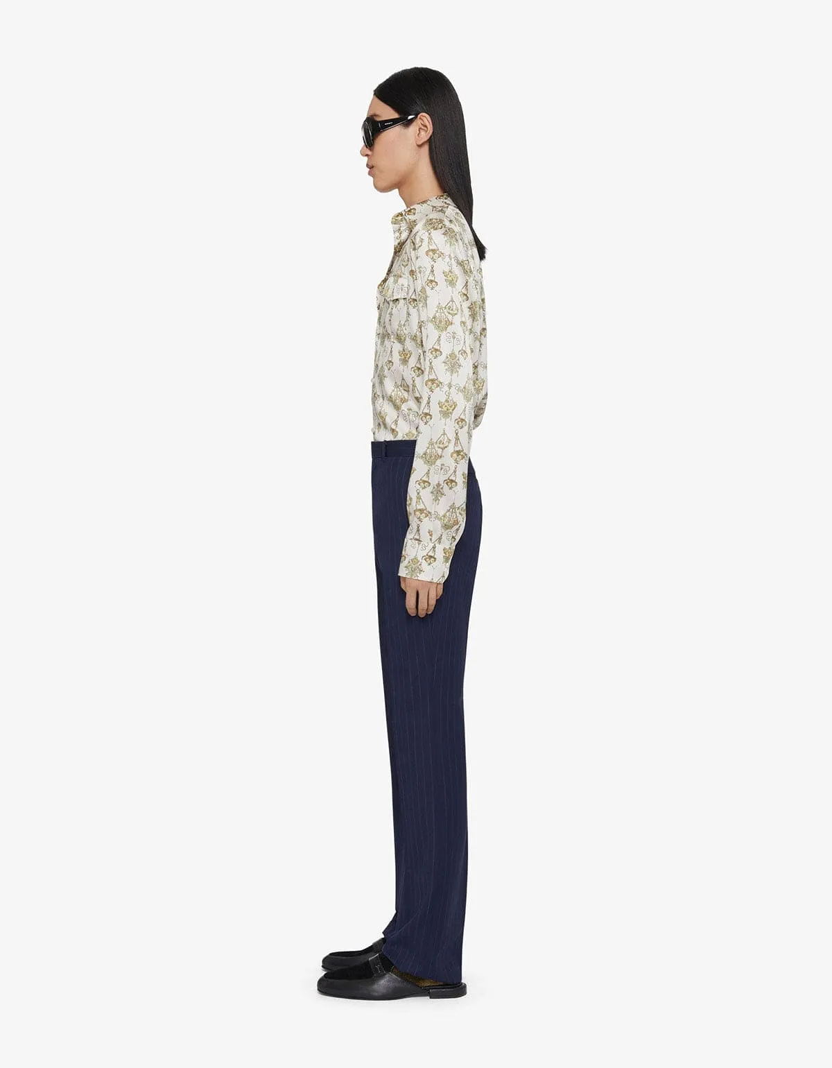 Givenchy Cream Printed Chandelier Silk Shirt sold by Zoo Fashions product image thumbnail 3