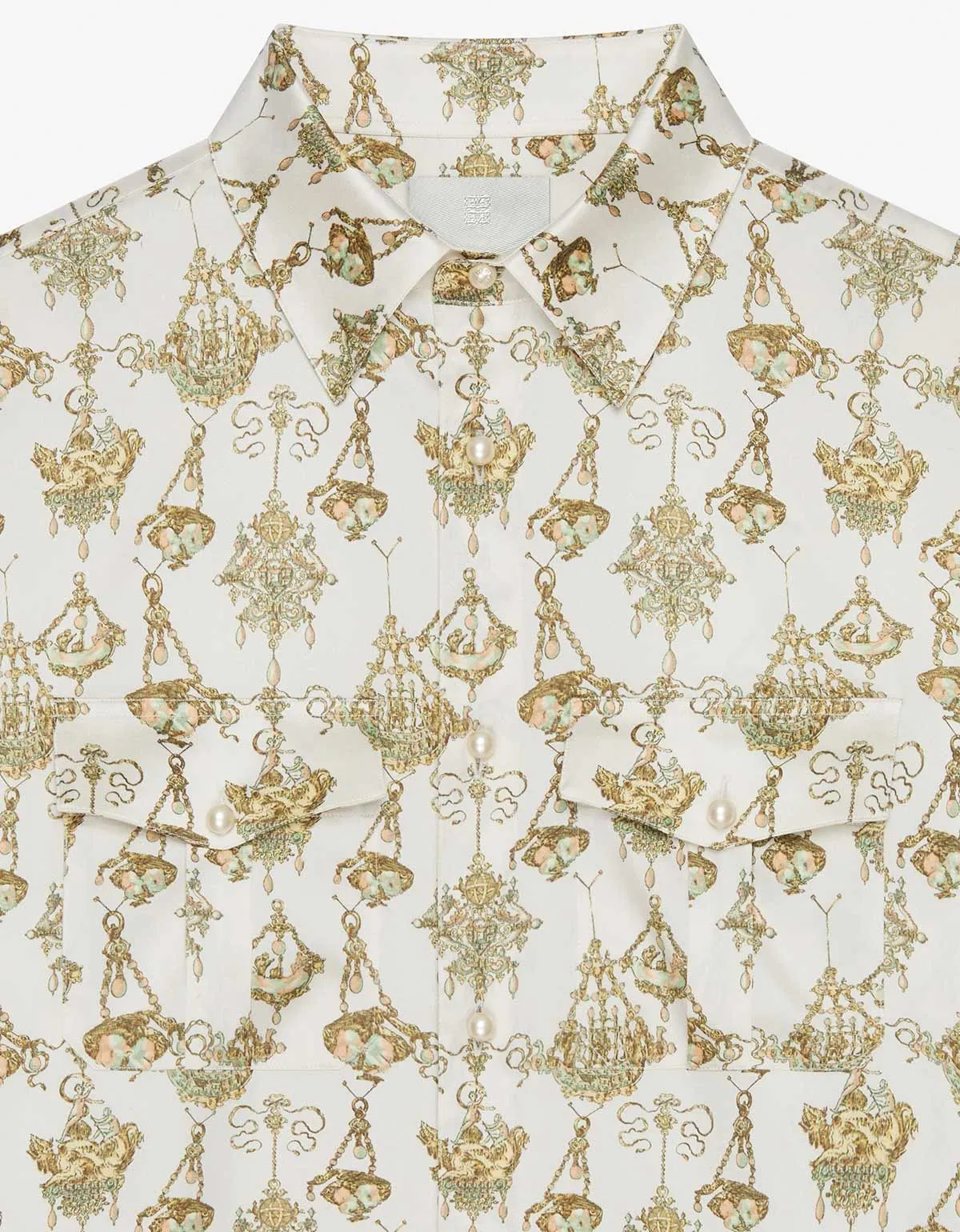 Givenchy Cream Printed Chandelier Silk Shirt sold by Zoo Fashions product image thumbnail 5