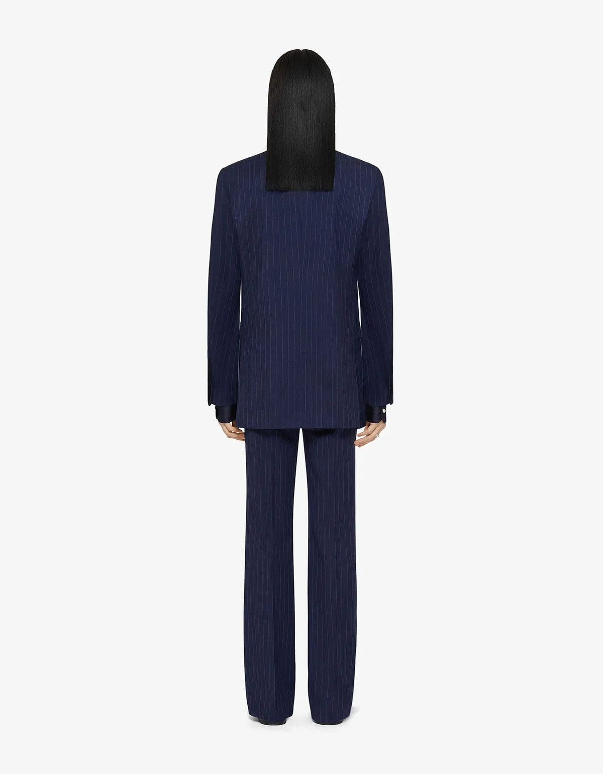Givenchy Blue Striped Wool Trousers sold by Zoo Fashions product image thumbnail 4