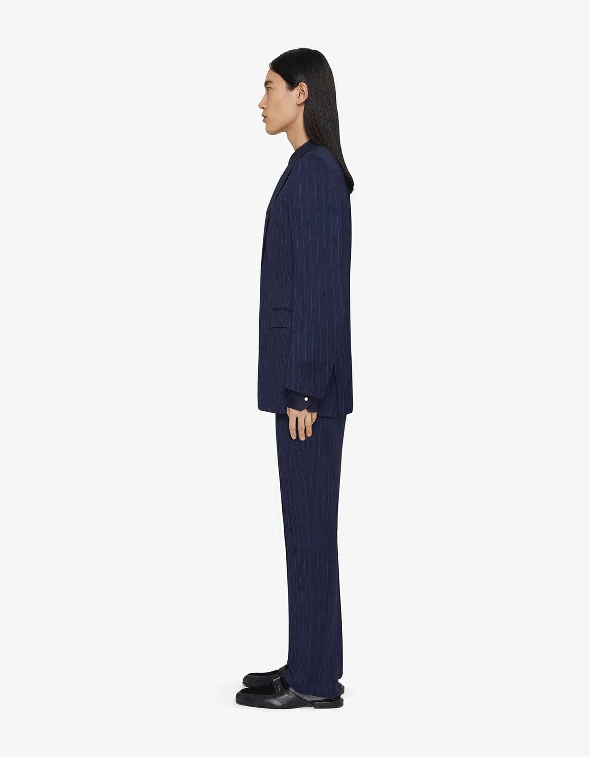 Givenchy Blue Striped Wool Trousers sold by Zoo Fashions product image thumbnail 3