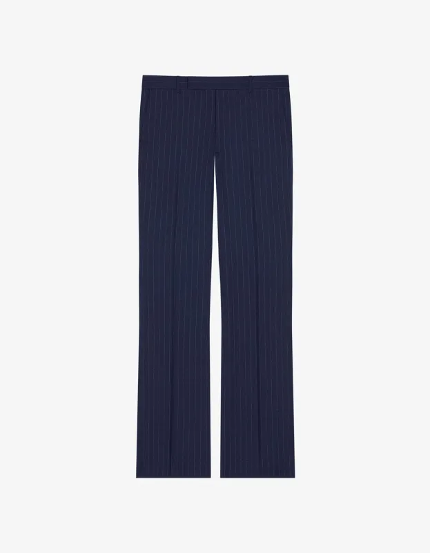 Givenchy Blue Striped Wool Trousers sold by Zoo Fashions