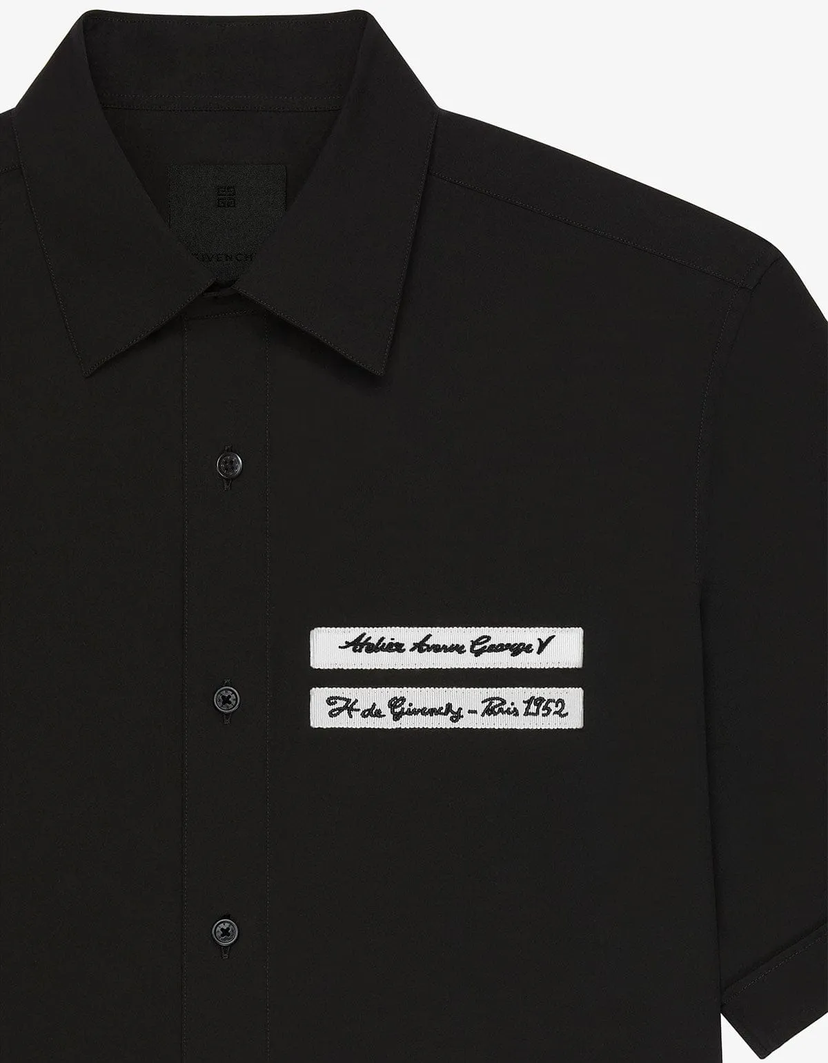 Givenchy Black Gros Grain Short Sleeve Shirt sold by Zoo Fashions product image thumbnail 5