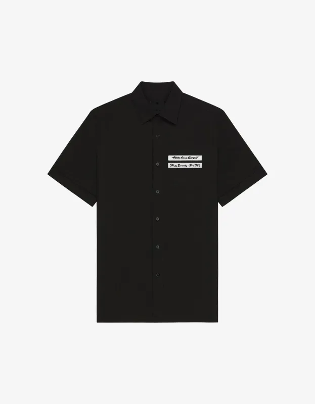 Givenchy Black Gros Grain Short Sleeve Shirt sold by Zoo Fashions