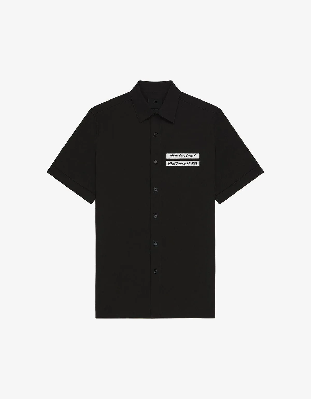 Givenchy Black Gros Grain Short Sleeve Shirt sold by Zoo Fashions