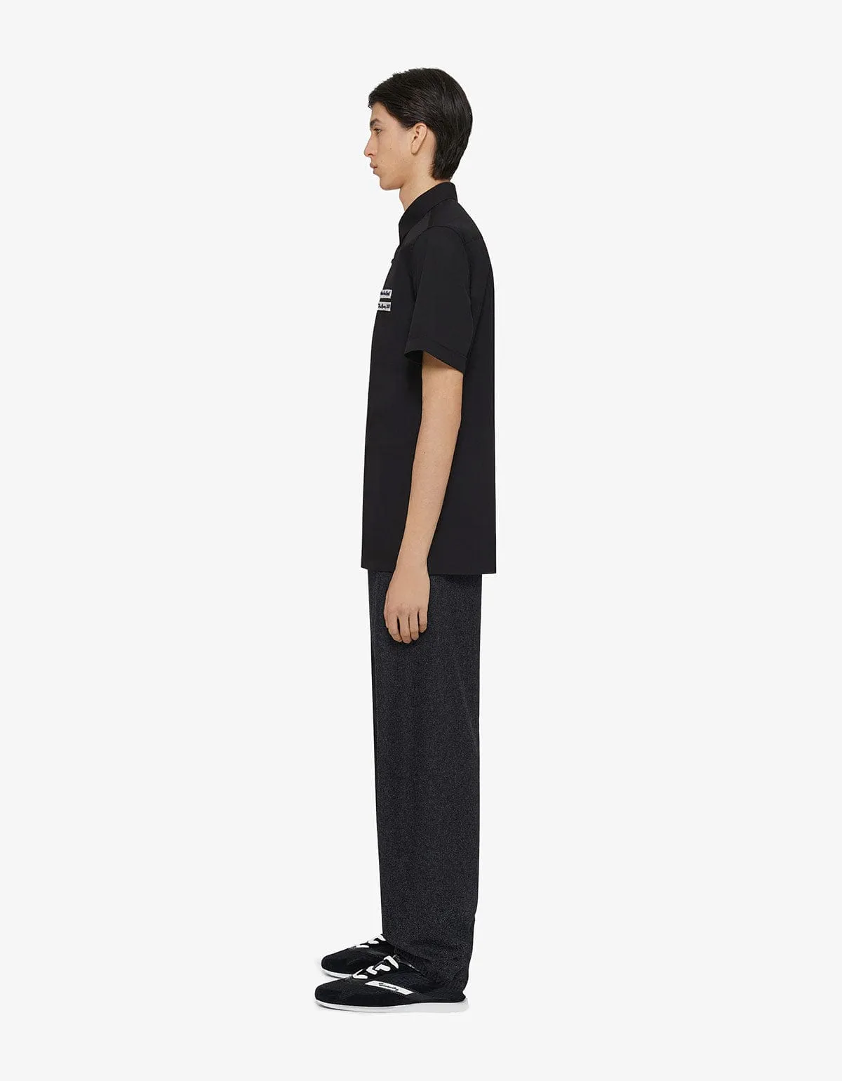 Givenchy Black Gros Grain Short Sleeve Shirt sold by Zoo Fashions product image thumbnail 4