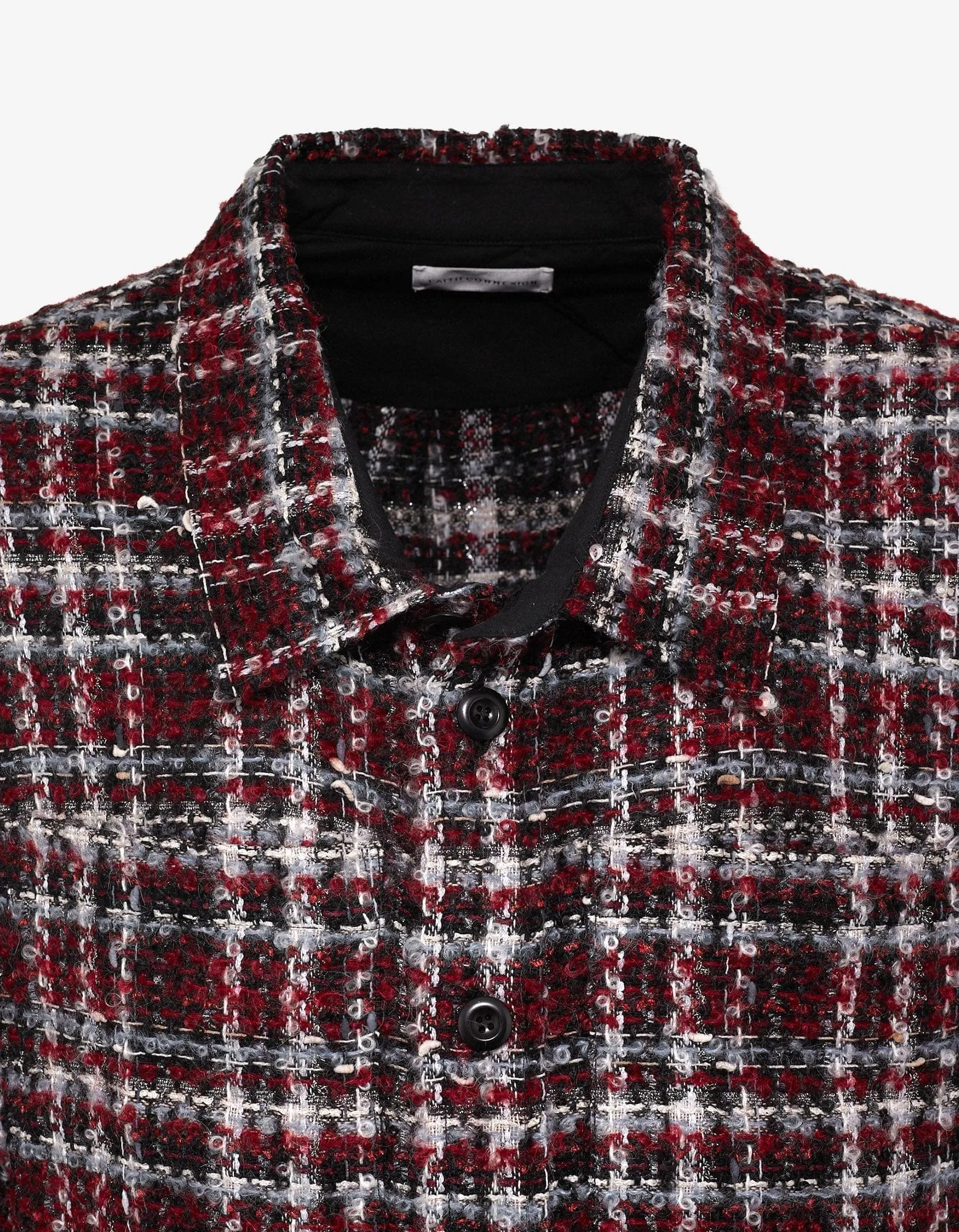 Faith Connexion Red Tweed Overshirt sold by Zoo Fashions product image thumbnail 4