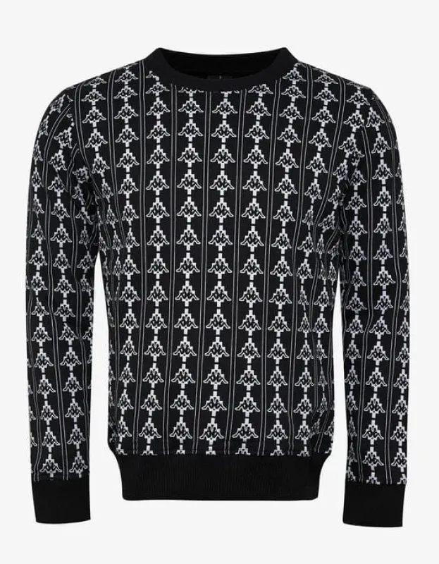 Marcelo Burlon x Kappa All-Over Logo Black Sweatshirt sold by Zoo Fashions