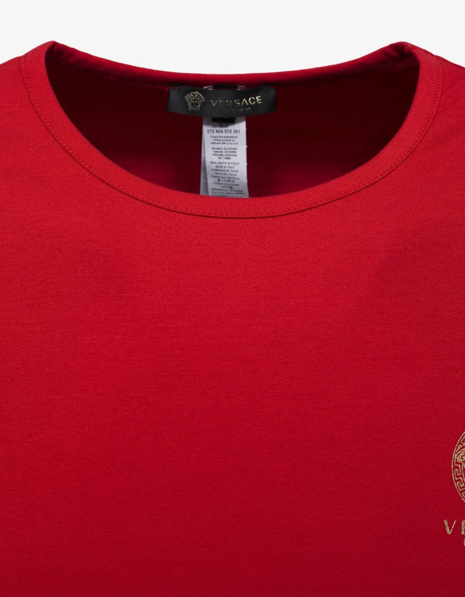 Versace Gym Red Stretch Cotton T-Shirt sold by Zoo Fashions product image thumbnail 4