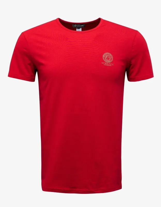 Versace Gym Red Stretch Cotton T-Shirt made by Zoo Fashions