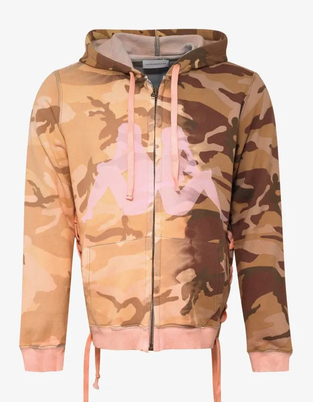 Faith Connexion Kappa Orange Camo Laced Hoodie sold by Zoo Fashions