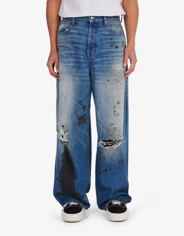 Nahmias Blue Light Wash Wide Jeans sold by Zoo Fashions
