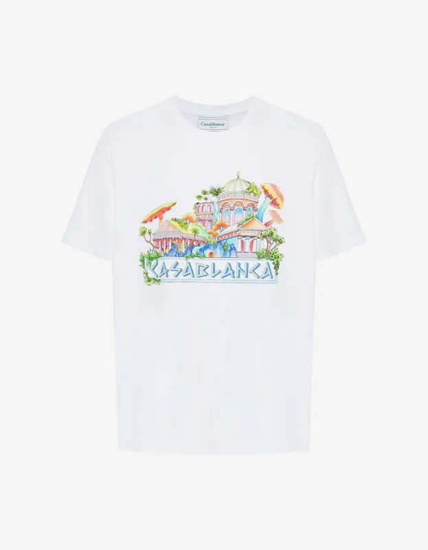 Casablanca White The Road To Knowledge T-Shirt sold by Zoo Fashions
