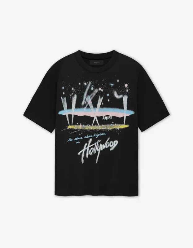 Amiri Black Hollywood Lights T-Shirt sold by Zoo Fashions