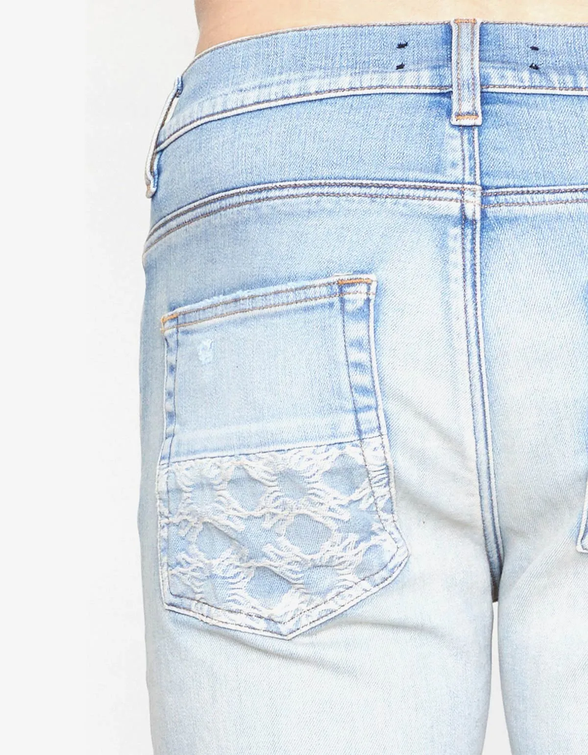 Amiri Blue MA Quad Contrast Skinny Jeans sold by Zoo Fashions product image thumbnail 3