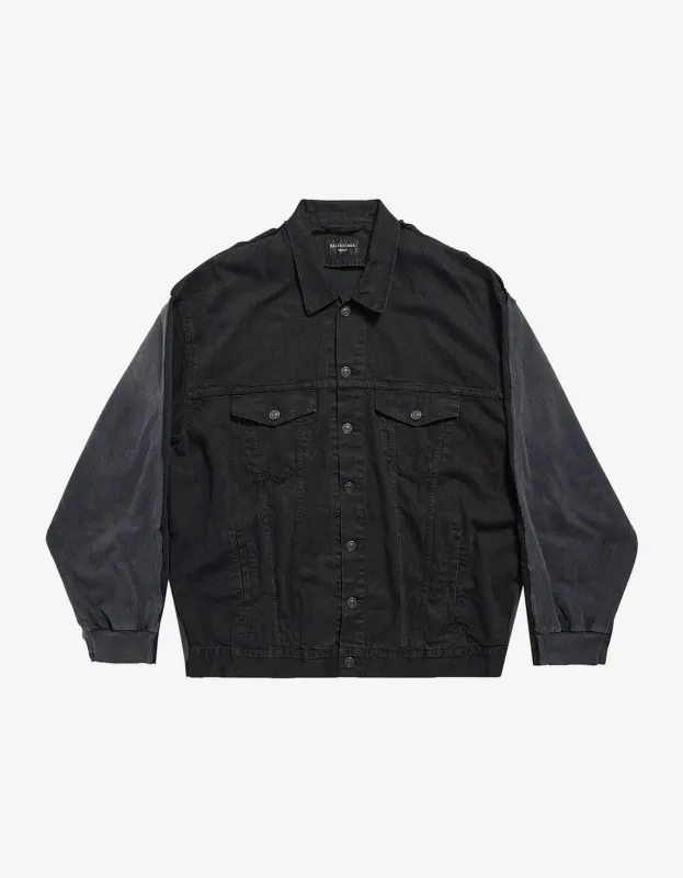 Balenciaga Black Oversized Hybrid Jacket sold by Zoo Fashions