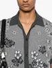 Amiri Black Bandana Floral Polo T-Shirt sold by Zoo Fashions