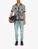 Amiri Black Bandana Floral Polo T-Shirt sold by Zoo Fashions