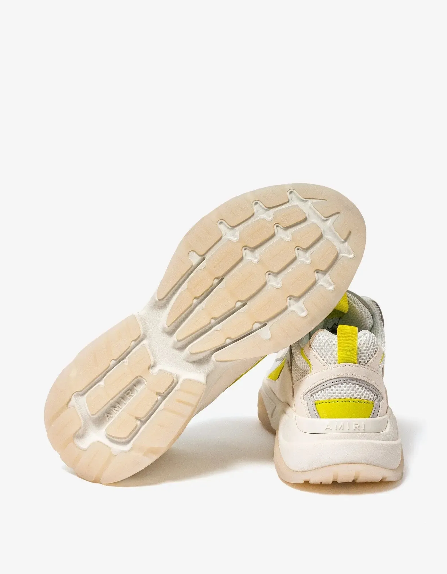 Amiri Bone Runner White & Yellow Trainers sold by Zoo Fashions product image thumbnail 3