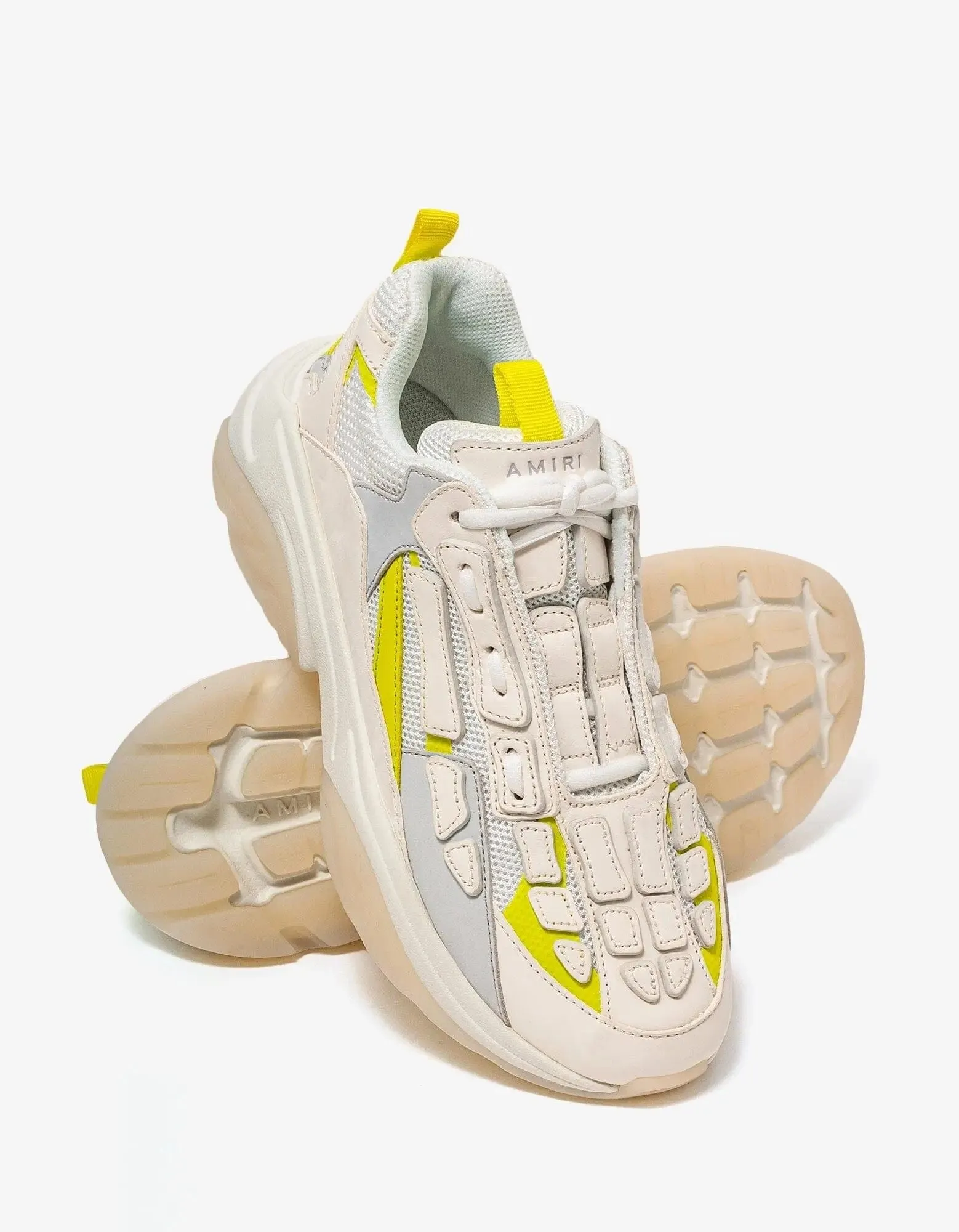 Amiri Bone Runner White & Yellow Trainers sold by Zoo Fashions product image thumbnail 5