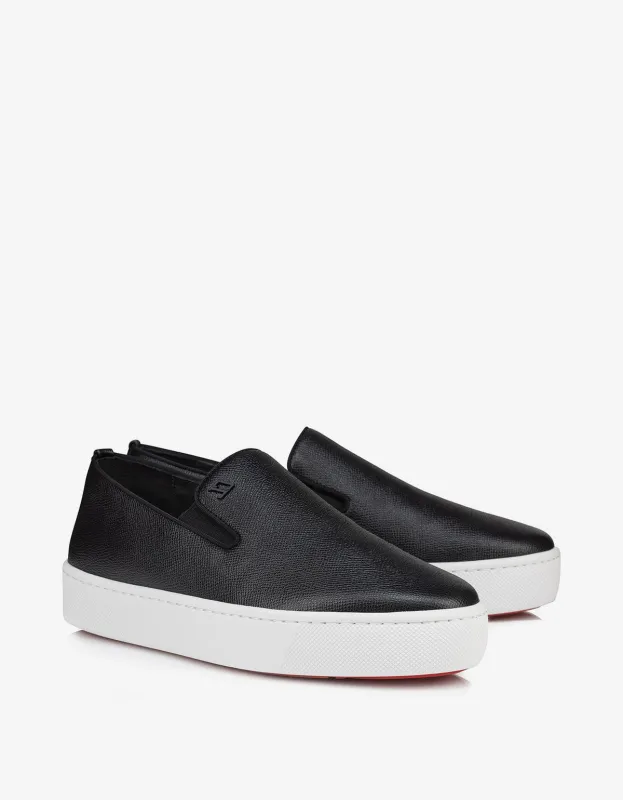 Christian Louboutin Black Boatissimo Trainers sold by Zoo Fashions