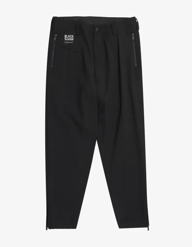 Yohji Yamamoto Black Zip Pocket Trousers sold by Zoo Fashions