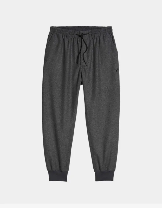 Y-3 Grey Wool Flannel Cuffed Pants sold by Zoo Fashions