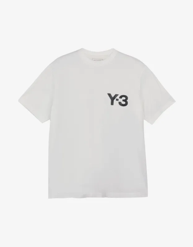 Y-3 White Logo Short Sleeve T-Shirt sold by Zoo Fashions