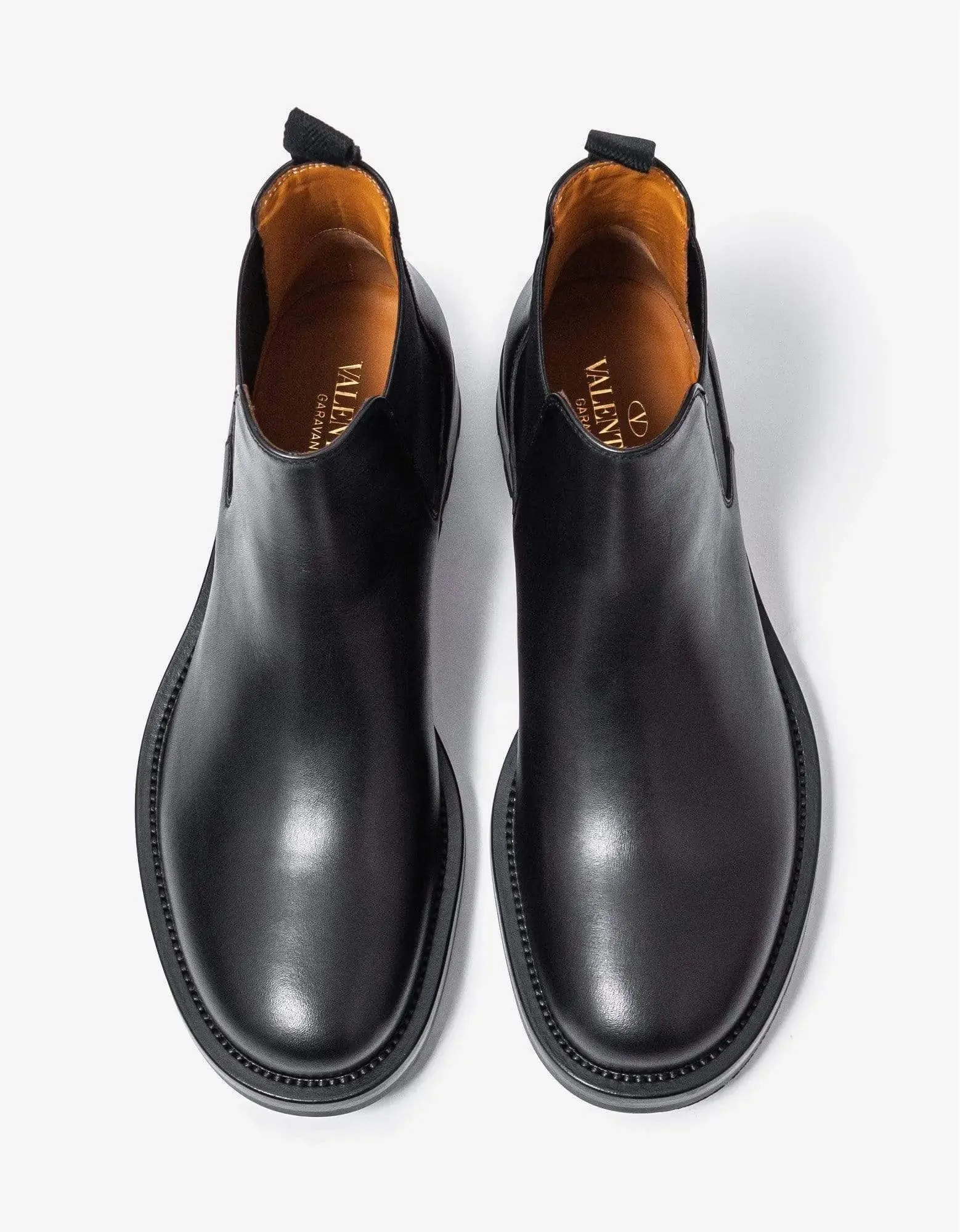 Valentino Black Roman Stud Leather Ankle Boots sold by Zoo Fashions product image thumbnail 3