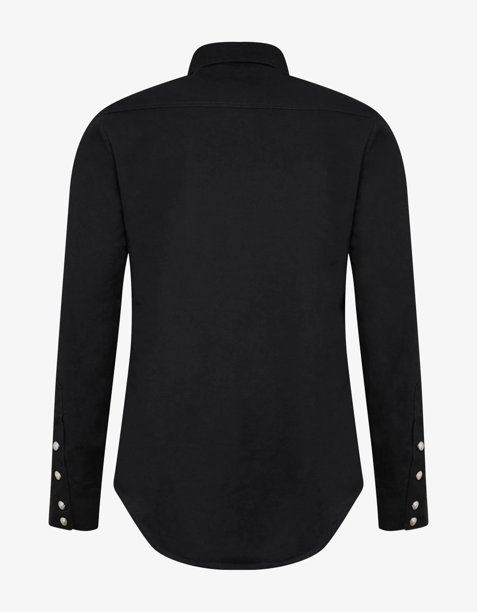 Balmain Black Logo Medallion Denim Shirt sold by Zoo Fashions product image thumbnail 5