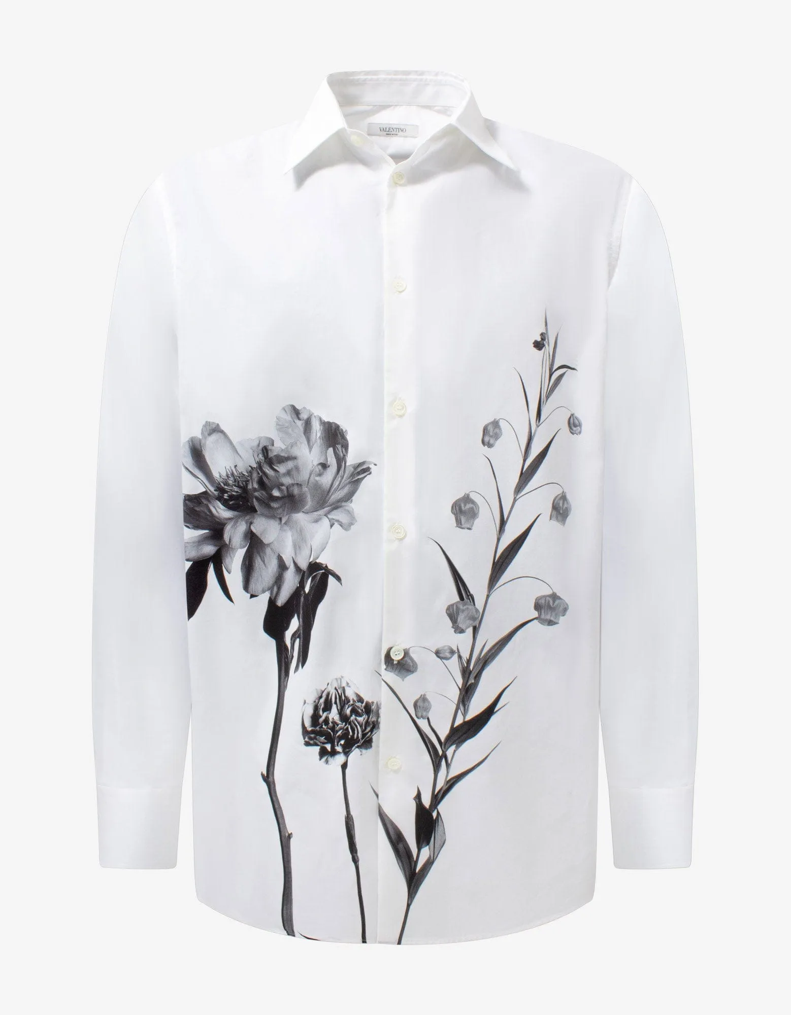 Valentino White Flowersity Print Oversized Shirt sold by Zoo Fashions