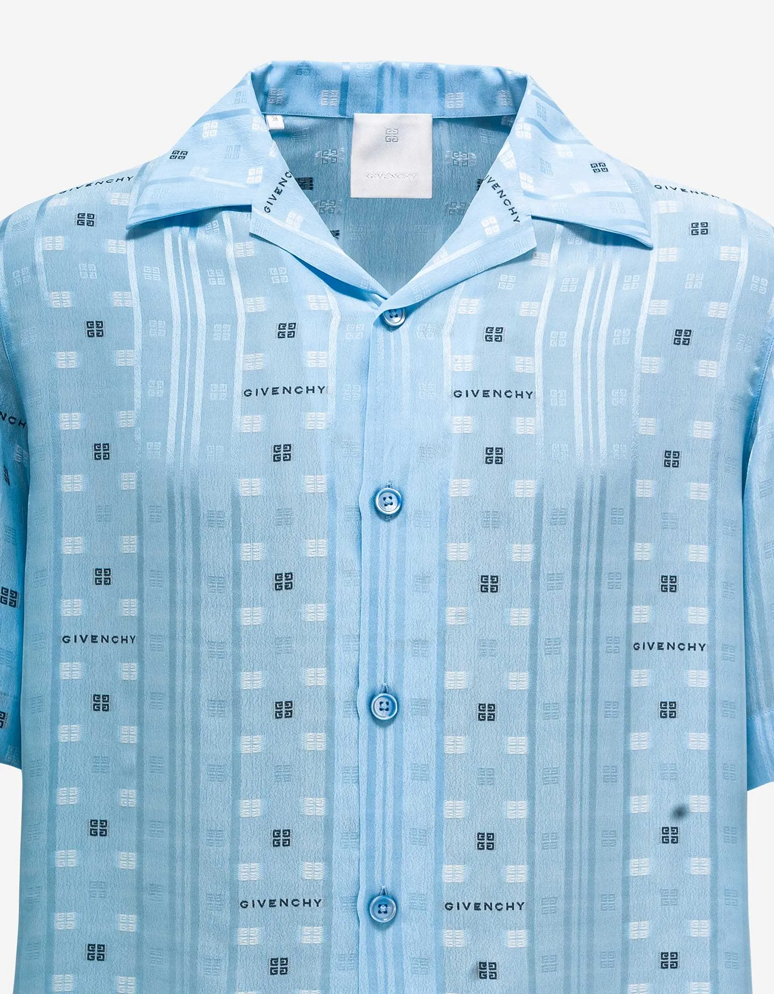 Givenchy Blue 4G Jacquard Hawaiian Shirt sold by Zoo Fashions product image thumbnail 3