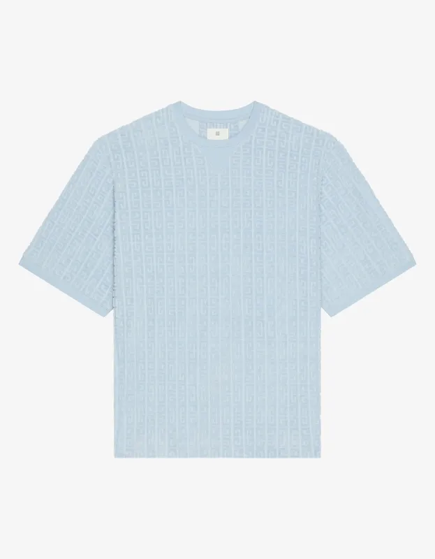 Givenchy Blue 4G Towelling T-Shirt sold by Zoo Fashions
