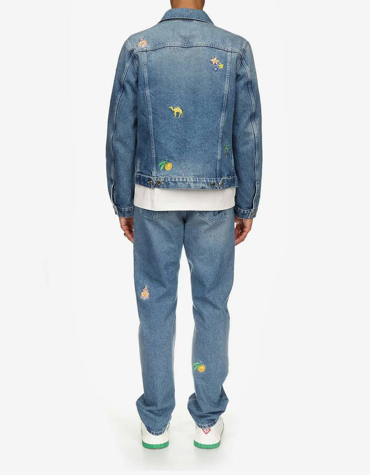 Casablanca Blue Motif Denim Jacket sold by Zoo Fashions product image thumbnail 2