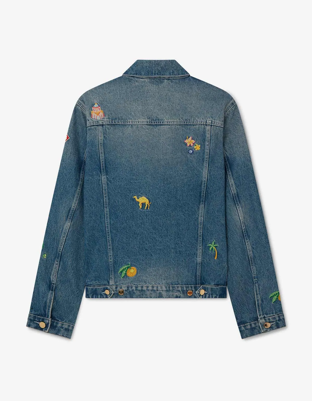 Casablanca Blue Motif Denim Jacket sold by Zoo Fashions product image thumbnail 3