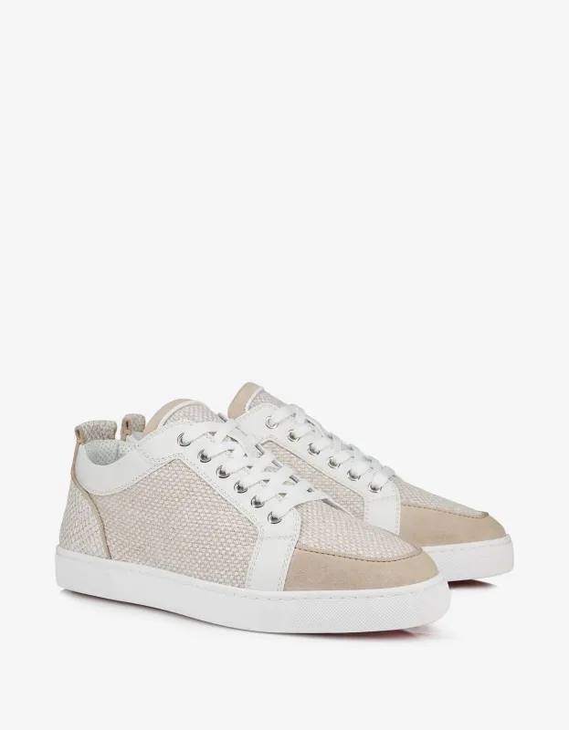 Christian Louboutin Rantulow Natural Brown Trainers - sold by Zoo Fashions