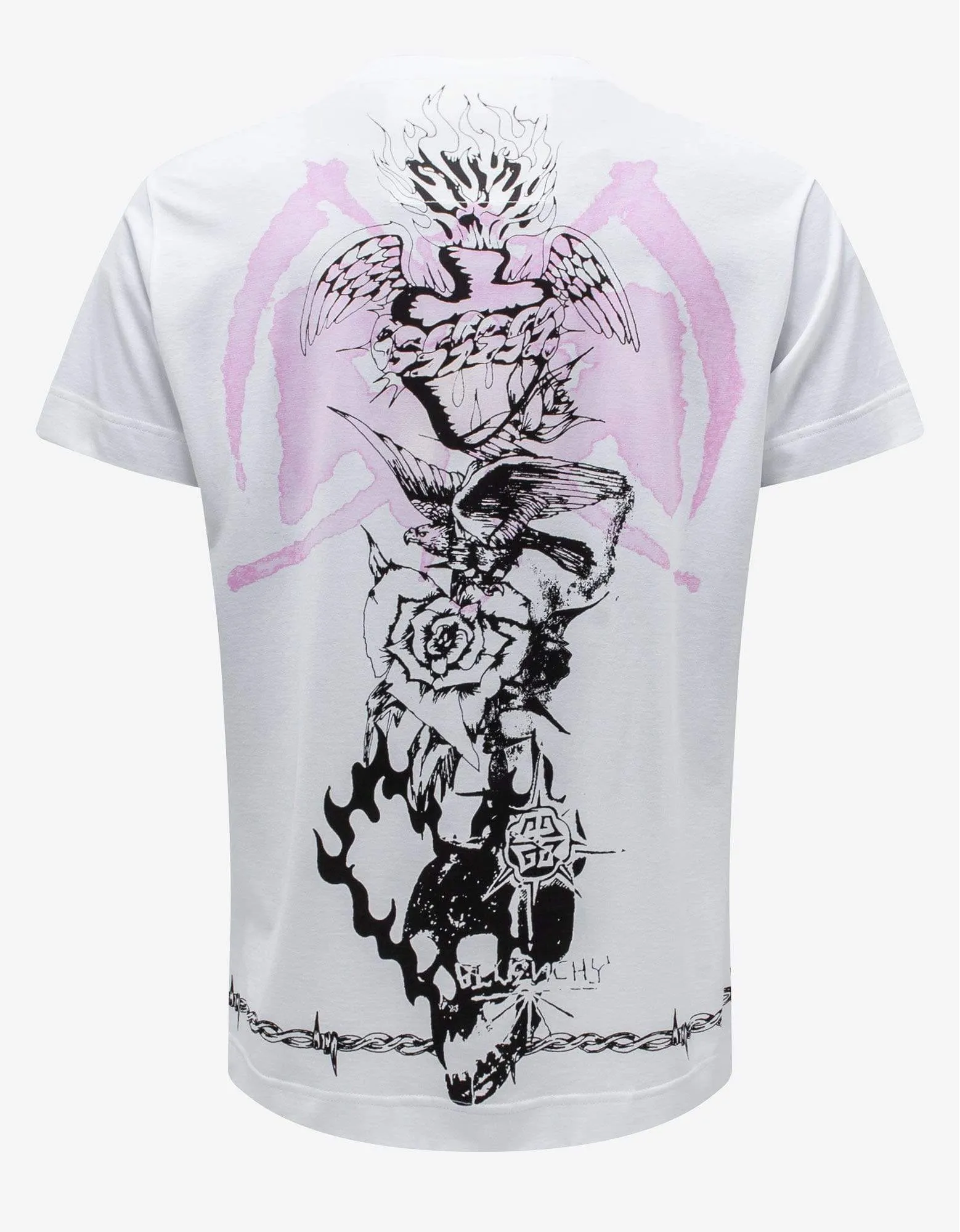Givenchy White Gothic Print Oversized T-Shirt sold by Zoo Fashions product image thumbnail 2