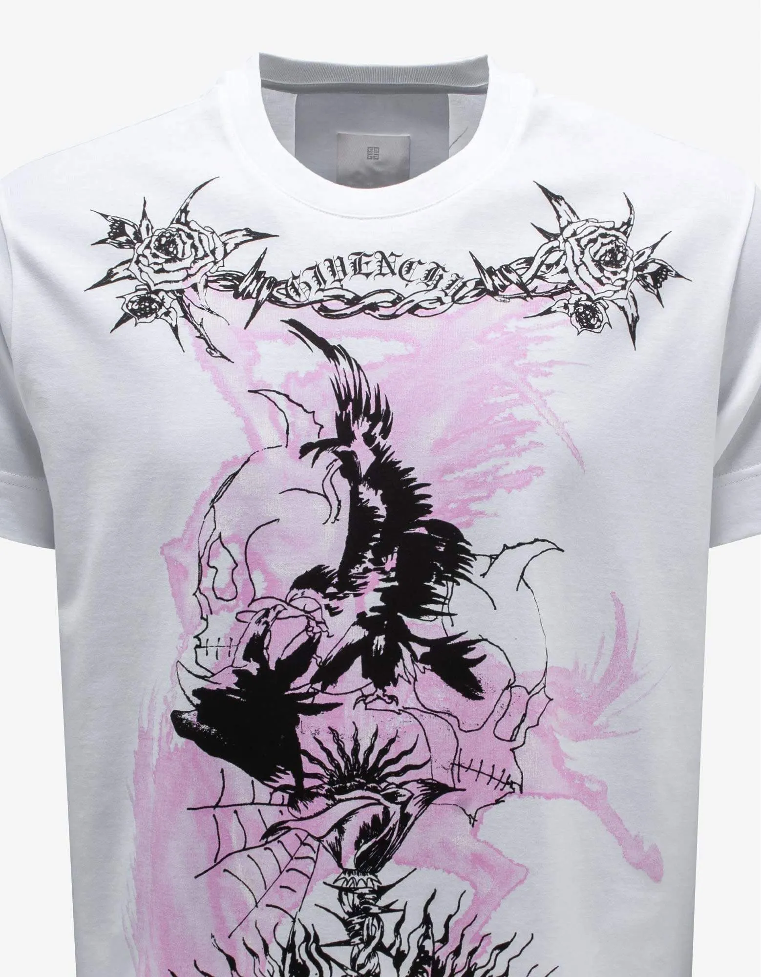 Givenchy White Gothic Print Oversized T-Shirt sold by Zoo Fashions product image thumbnail 3